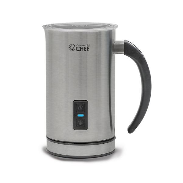 Commercial Chef Milk Frother, Electric Milk Steamer Stainless Steel, Automatic Hot and Cold Milk Frother Warmer - CHMF08S