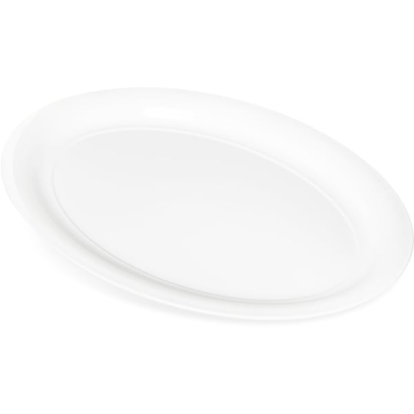 Carlisle Foodservice Catering Platter, 21"x15", Wht, PK6 - 4384002