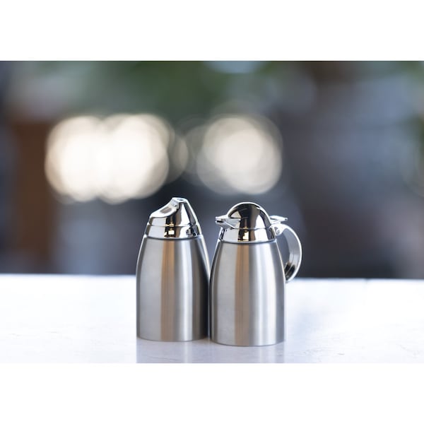 Service Ideas Cream & Sugar Set, 8 oz. each, Stainless Steel - SSC85