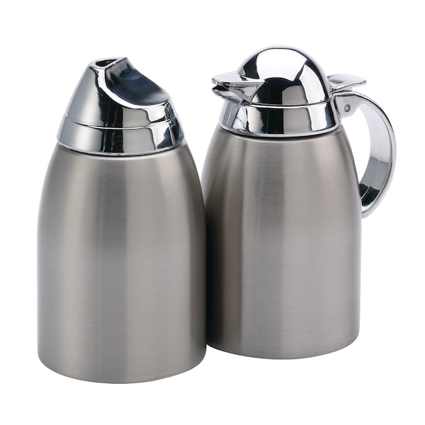 Service Ideas Cream & Sugar Set, 8 oz. each, Stainless Steel - SSC85