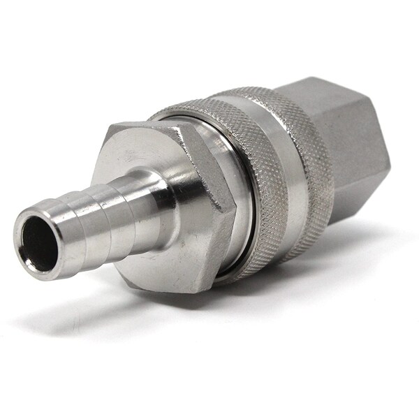 Concord 304 Stainless Steel Quick Disconnect Barb Hose w/ FPT Set - PF-QD-BRF-MFNPT