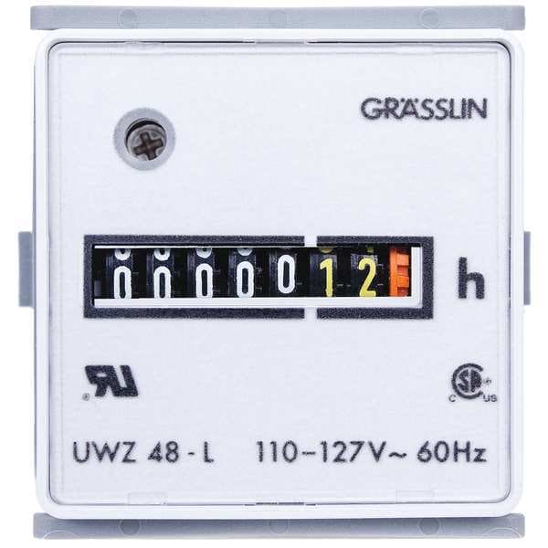 Contador de horas Intermatic, 24VAC, 60 Hz, Plástico, Cuadrado - UWZ48E-24U