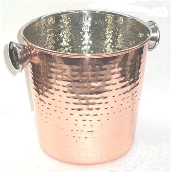 Starcrafts Starcrafts 72162 Stainless Steel Champagne Bucket; Hammered Copper Plated - 72162