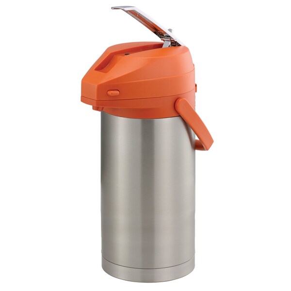 Service Ideas Color Me SVAC, Vacuum Insulated Airpot, Stainless Vacuum, 3.7 Liter, Brushed - CTAL37OR