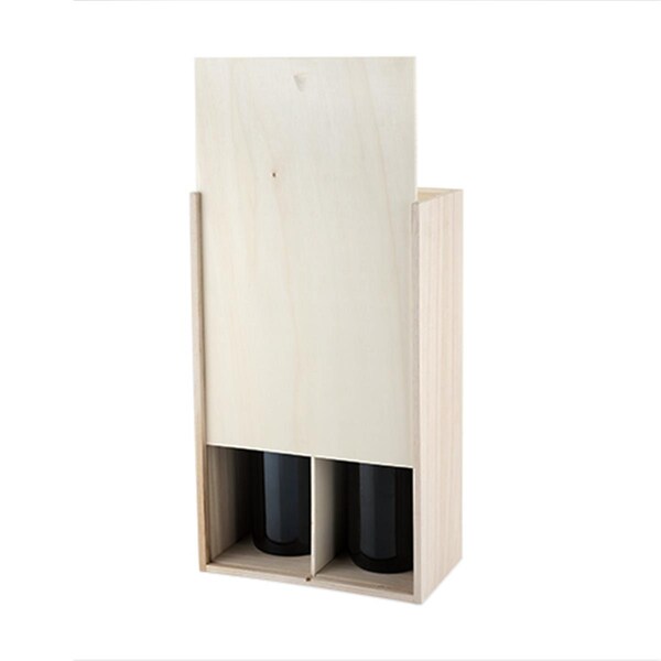1 Marketplace 2 Bottle Paulownia Wood Wine Box - 5270