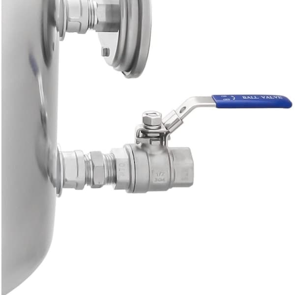 Concord 1/2" Female NPT Stainless Steel Ball Valve 304 Full Port Brew Gear - KA-07