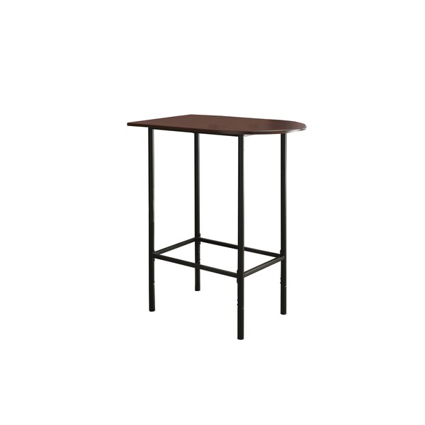 Monarch Specialties Home Bar, Bar Table, Bar Height, Pub, 36" Rectangular, Small, Kitchen, Metal, Laminate, Brown, Black - I 2345