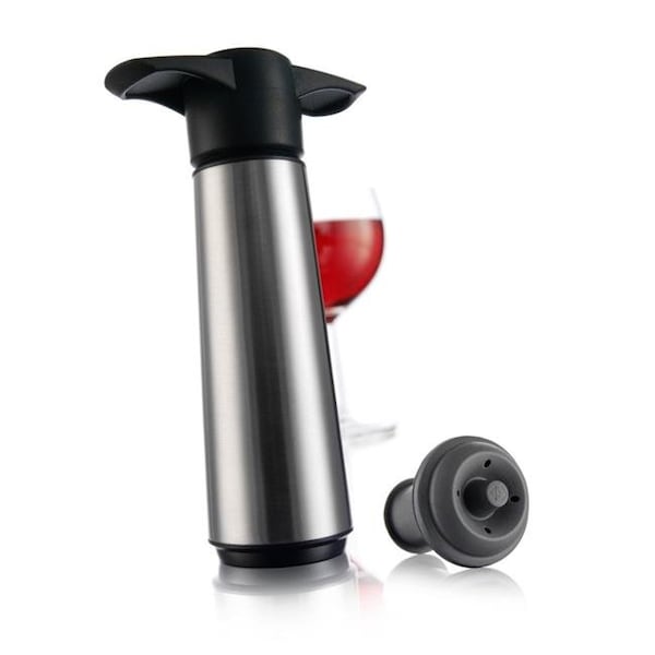 Vacu Vin Vacu Vin 6493556 Wine Saver Giftpack - 1 Stainless Steel Pump; 1 Stopper - 6493556