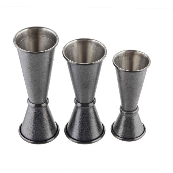 Tablecraft Japanese Jigger, 0.5 oz/1 oz, Black Finish - 10560