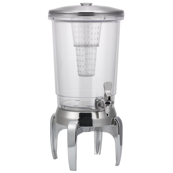 Service Ideas Double Wall Beverage Dispenser, Modern Legs, 3 Gallon, Infuser Tube, Stainless Steel - CBDDW3GMD