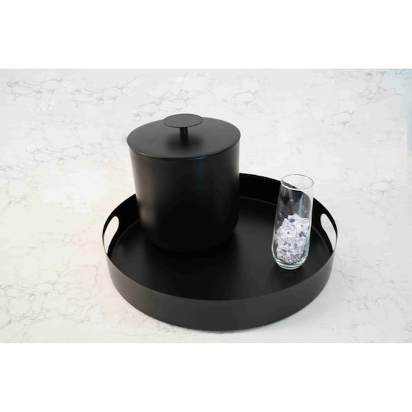 Brushed Stainless Steel Collection Brushed Stainless Steel 3 Qt. Ice Bucket with Round Knob, 6PK - S118