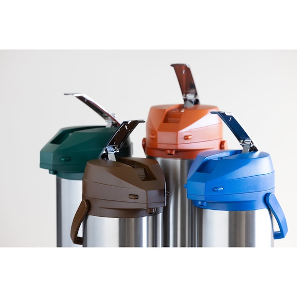 Service Ideas Color Me SVAC, Vacuum Insulated Airpot, Stainless Vacuum, 3 Liter, Brushed - CTAL30BR