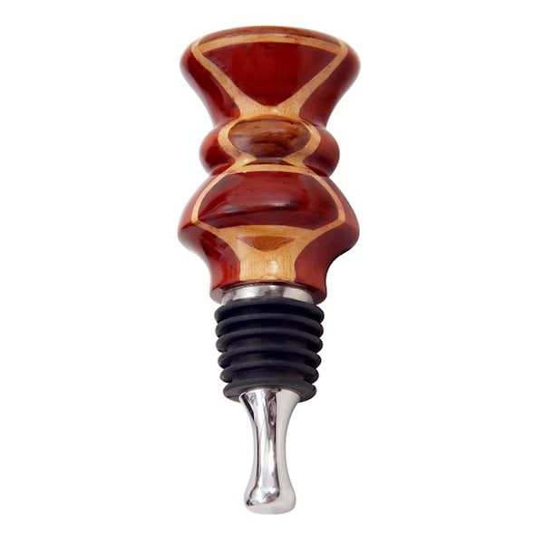 Topchef Multiwood Flat Top Stainless Steel Wine Bottle Stopper - TO395169