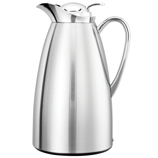 Service Ideas Classy Carafe, Vacuum Insulated Carafe, Glass Vacuum, 1 Liter, Polished - CJZ1CH