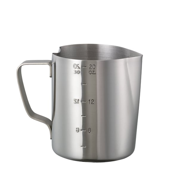 Service Ideas Frothing Pitcher, 20 oz. with 6 oz. Increment - FROTH206