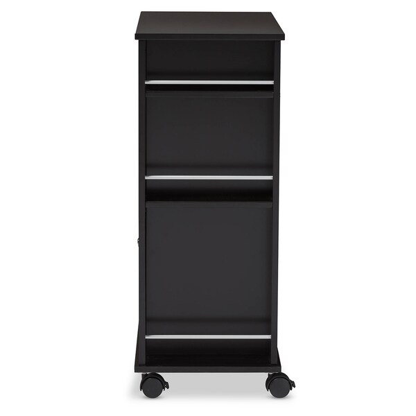Baxton Studio Ontario Modern Dark Brown Wood Modern Dry Bar and Wine Cabinet - 121-6633