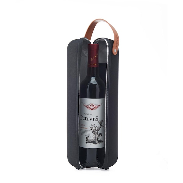 Houdini 1 L Black Vinyl Wine Carrier - 5271255