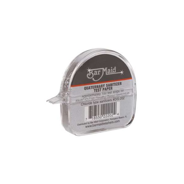Bar Maid Bar Maid Sani-Maid Paper Quaternary Sanitizer Test, PK1200 - DIS-202