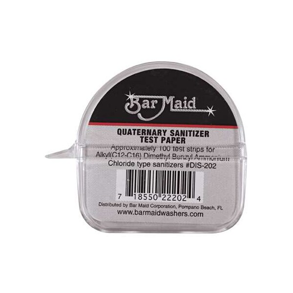 Bar Maid Bar Maid Sani-Maid Paper Quaternary Sanitizer Test, PK1200 - DIS-202