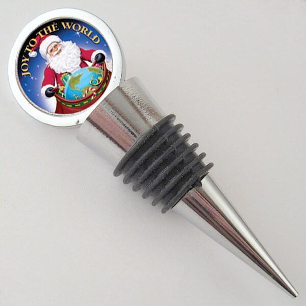 Upm Global 4 x 1.3 in. Santa Claus JFK Half Dollar Coin Wine Stopper - 15217