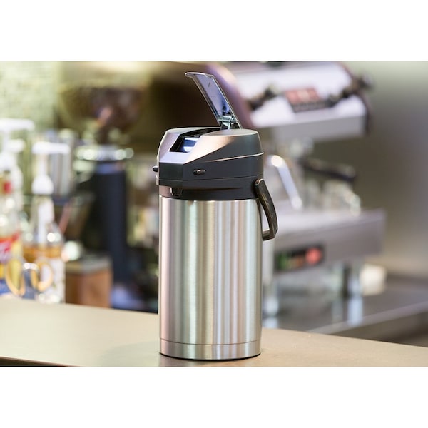 Service Ideas Color Me SVAC, Vacuum Insulated Airpot, Stainless Vacuum, 2.5 Liter, Brushed - CTAL25BL