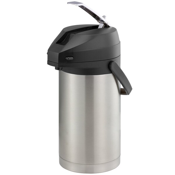 Service Ideas Color Me SVAC, Vacuum Insulated Airpot, Stainless Vacuum, 3 Liter, Brushed - CTAL30BL