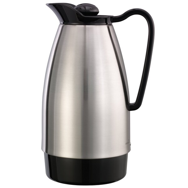 Service Ideas Classic Carafe, Stainless Vacuum Insulation, 1 Liter, Stainless Steel - CGCS10SS