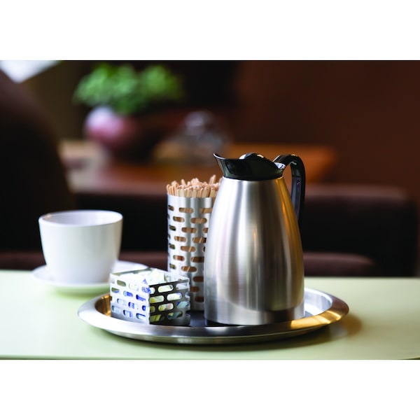 Service Ideas Classic Carafe, Stainless Vacuum Insulation, 1 Liter, Stainless Steel - CGCS10SS