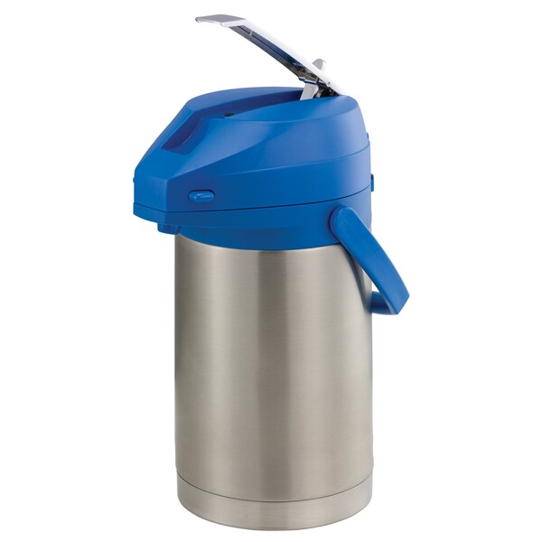 Service Ideas Color Me SVAC, Vacuum Insulated Airpot, Stainless Vacuum, 2.5 Liter, Brushed - CTAL25BLU