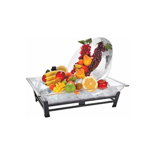 Cal Mil Plastics Cal-Mil Small Metal Ice Carving Pedestal 19"W x 27"D x 8"H Platinum - IP102-39