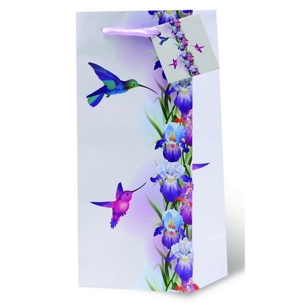 Wrap-Art Hummingbirds Wine Bottle Gift Bag - 17798