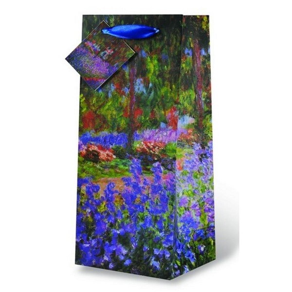 Wrap-Art Monet Garden in Giverny Wine Bottle Gift Bag - 17531