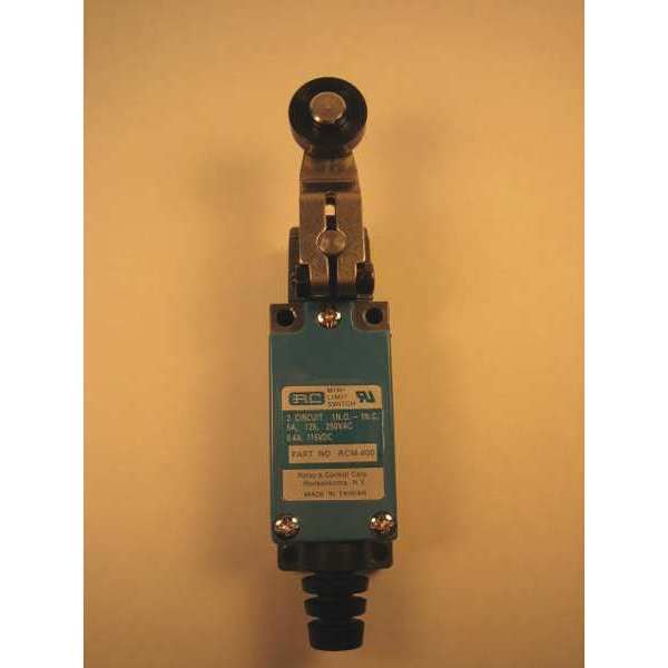 Interruptor de límite de relé y control, palanca ajustable, rodillo, 1NC / 1NO, 5A @ 250V AC, Ubicación del actuador: Lateral - RCM-401
