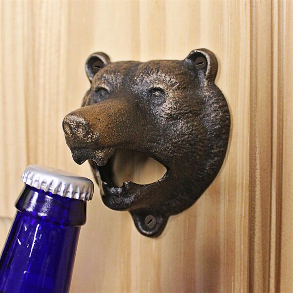 Design Toscano Grizzly Bear of the Woods Cast Iron Bottle Opener, PK 2 - SP91622