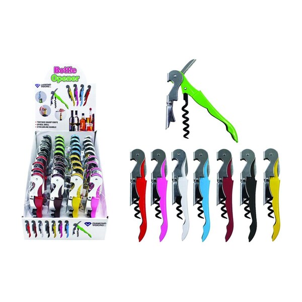 Diamond Visions Assorted Color Metal Corkscrew - Case of 36 - 9017032