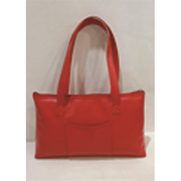Gift Essentials Red Faux Leather Wine Purse for Two Bottles - GEWP401