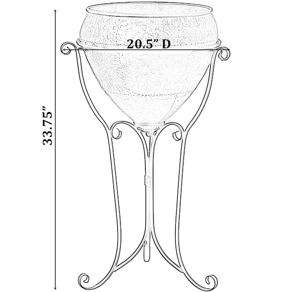 Vintiquewise Silver Galvanized Metal Beverage Cooler Tub with Liner and Stand, Large - QI004438.L