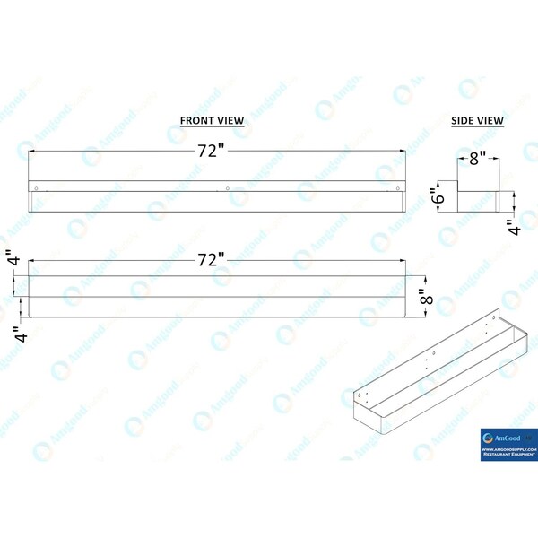 Amgood 72 in. Abreast Double Tier Stainless Steel Speed Rail Rack - AMG SR-72AD-Z