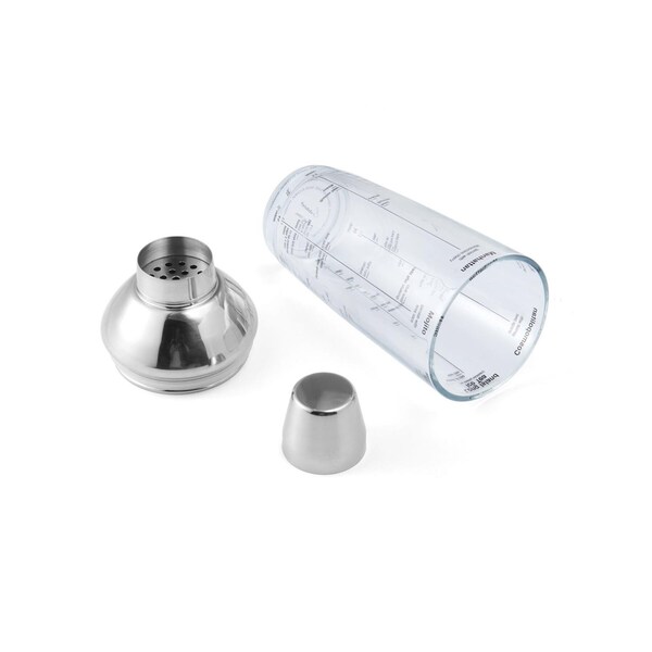 Houdini Houdini 24 oz Clear Glass/Stainless Steel Cocktail Shaker - H4-013604T