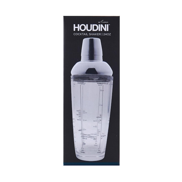Houdini Houdini 24 oz Clear Glass/Stainless Steel Cocktail Shaker - H4-013604T