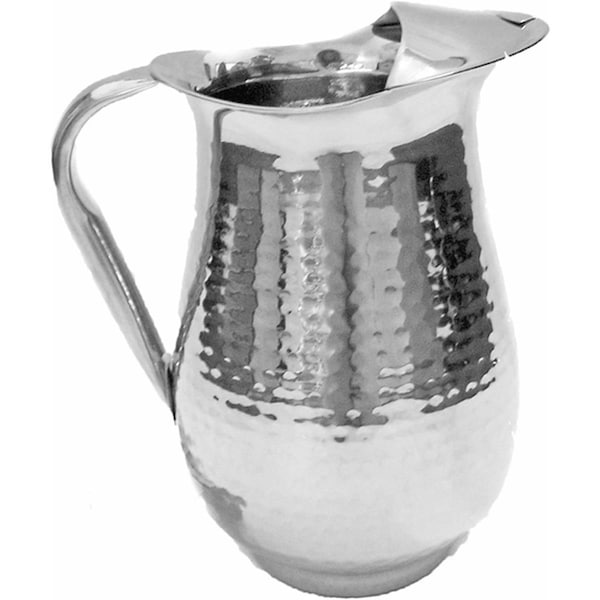 Star Dist ributors Stainless Steel Hammered Jug 2 liter - 82271