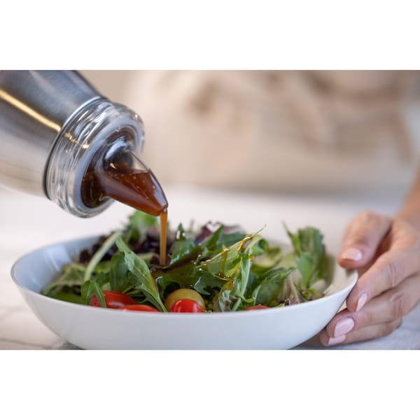 Service Ideas VersaVac Bottle, Stainless Vacuum, Cruet Lid, 0.7 Liter, Brushed - VV07SSCR