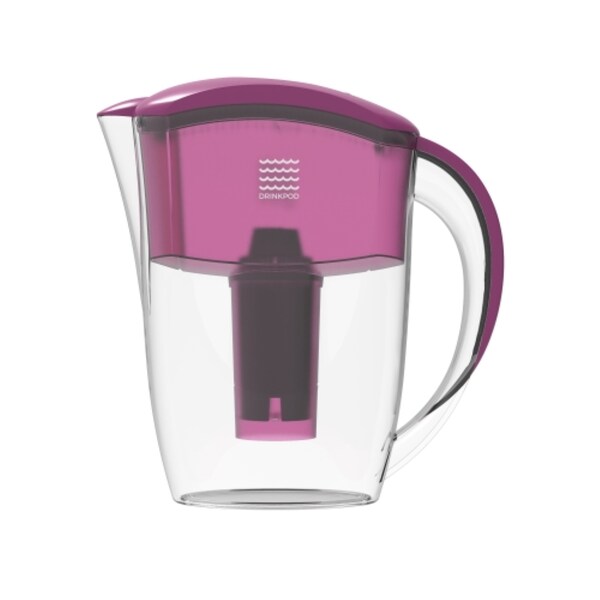 Drinkpod Drinkpod Alkaline Water Filter Pitcher, 8-Stage Cartridge 2.5L Includes 3 Alkaline Water Filters - DPPITCHER1SP