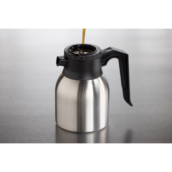 Service Ideas Brew-Thru Mini Carafe, Stainless Vacuum Insulation, 0.7 Liter, Brushed - BTS09