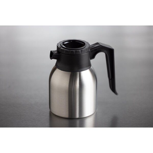 Service Ideas Brew-Thru Mini Carafe, Stainless Vacuum Insulation, 0.7 Liter, Brushed - BTS09