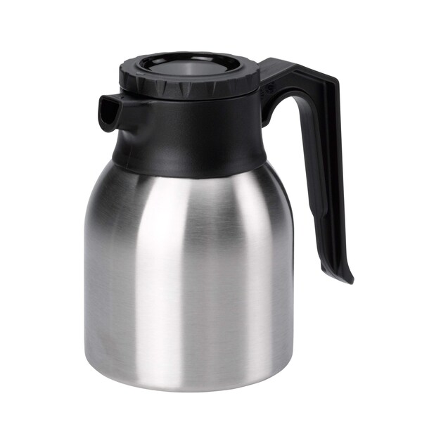 Service Ideas Brew-Thru Mini Carafe, Stainless Vacuum Insulation, 0.7 Liter, Brushed - BTS09