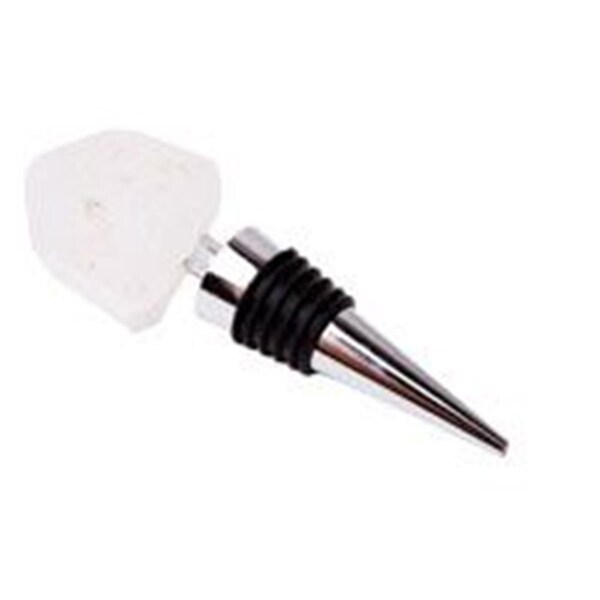 Zees Creations Stainless Steel Gemstoppers, Rock Quartz Points - GS2003