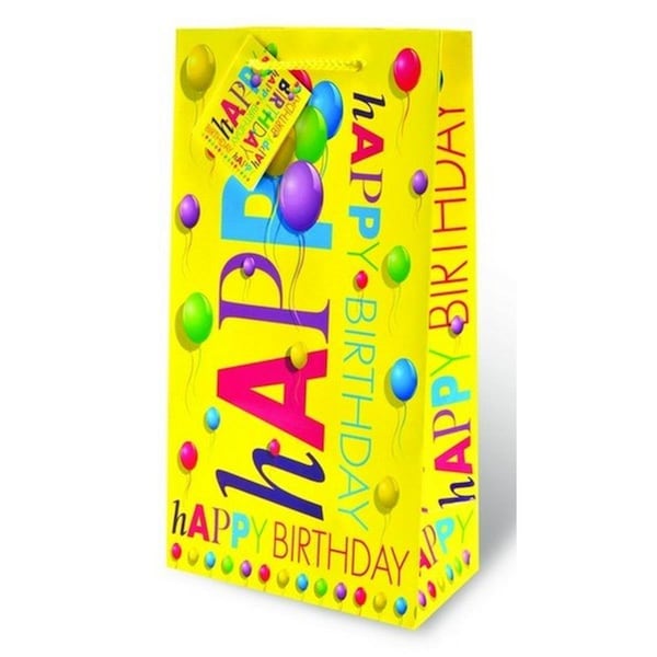 Wrap-Art 2-Bottle Happy Birthday Wine Bottle - 17309
