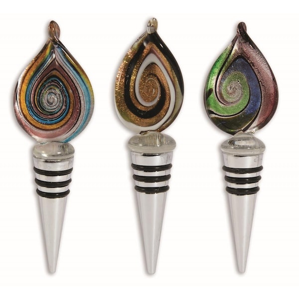 Wrap-Art Bottle Stopper Glass Swirl Assortment - 26640