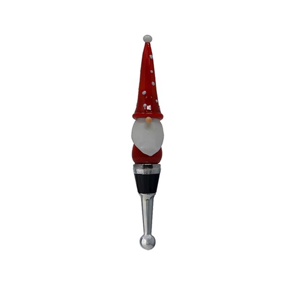 Ls Arts Gnome with Tall Red Hat Bottle Stopper - XM-1158